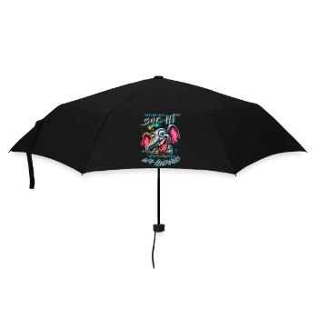 Wenn ihr mich sucht, ich bin am Rande des Wahnsinn - Regenschirm (klein) - Schwarz - Vorne
