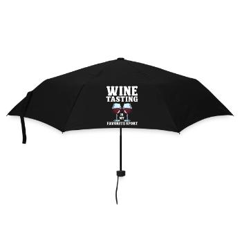 Wine Tasting Funny Wine Lover - Regenschirm (klein) - Schwarz - Vorne