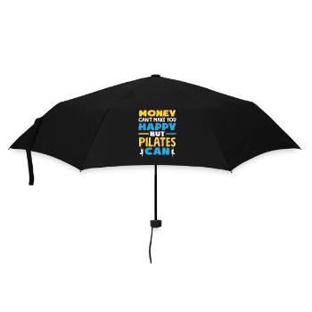 Pilates makes happy, not money - Umbrella (small) - black - Front