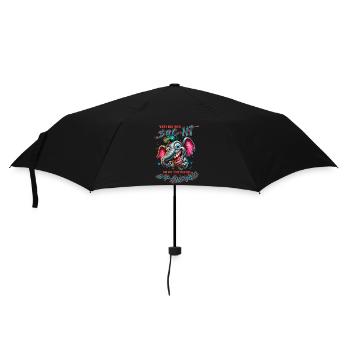 Wenn ihr mich sucht, ich bin am Rande des Wahnsinn - Regenschirm (klein) - Schwarz - Vorne