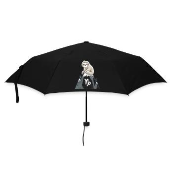 Capricorne douillet paresseux sur la montagne - Parapluie standard - noir - Devant