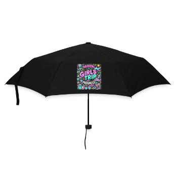 Warnung Girls Trip im Gange - Regenschirm (klein) - Schwarz - Vorne