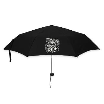 Leben, lieben und fahren - Regenschirm (klein) - Schwarz - Vorne