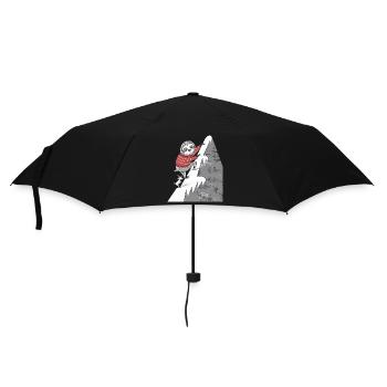 Capricorn zodiac sloth climbs the mountain - Umbrella (small) - black - Front