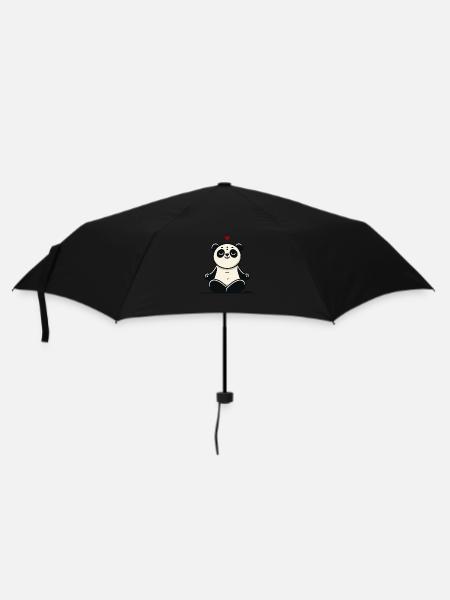 Zen Yoga Panda der Liebe - Regenschirm (klein) - Schwarz