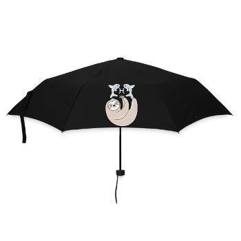 Rêve Poissons Zodiaque Paresseux avec Poisson - Parapluie standard - noir - Devant