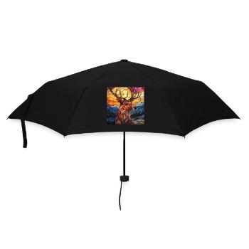 Reh - Regenschirm (klein) - Schwarz - Vorne