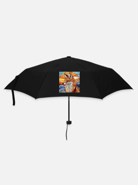 Fuchs - Regenschirm (klein) - Schwarz