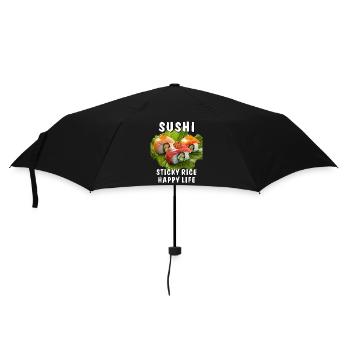 SUSHI STICKY RICE HAPPY LIFE - Regenschirm (klein) - Schwarz - Vorne