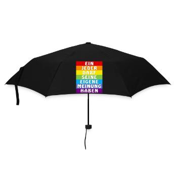 EVERYONE IS ALLOWED TO HAVE THEIR OWN OPINION - Umbrella (small) - black - Front