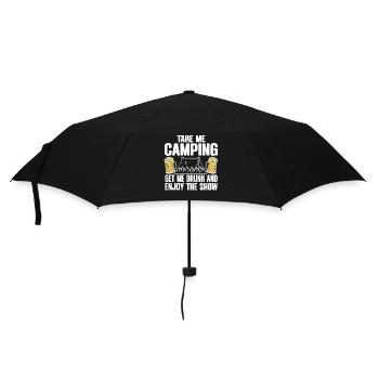Camping Campfire Camper - Regenschirm (klein) - Schwarz - Vorne
