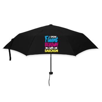 Musical Lover: I Speak Broadway - Umbrella (small) - black - Front