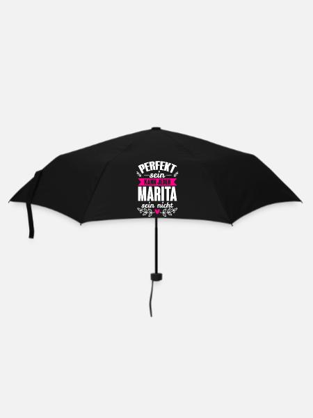 Marita - Perfekt Sein Kann Jeder Marita Sein Nicht - Regenschirm (klein) - Schwarz