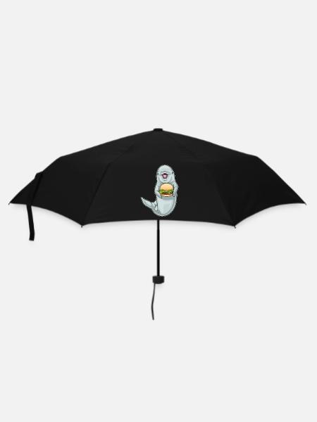 Delfin Cheeseburger - Regenschirm (klein) - Schwarz