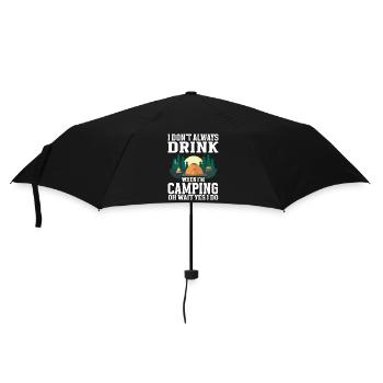 Camping Campfire Camper - Regenschirm (klein) - Schwarz - Vorne