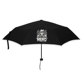 Strick-Nerd - Regenschirm (klein) - Schwarz - Vorne