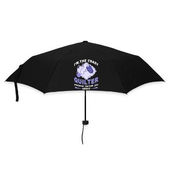 Quilting I am The Crazy Quilter - Umbrella (small) - black - Front