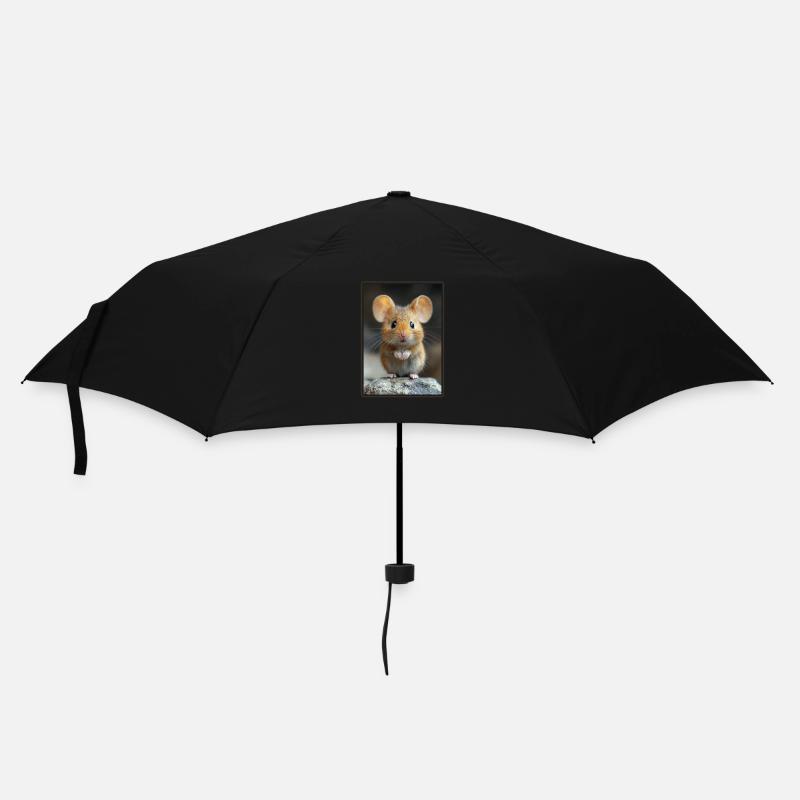 Mäuse Maus - Regenschirm (klein) - Schwarz