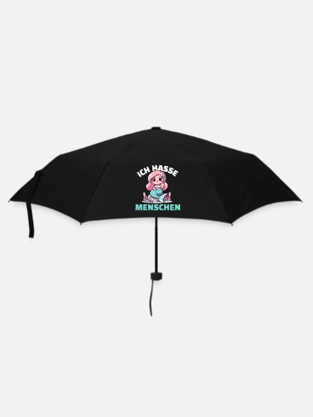 Cheeky mermaid with a cynical message - Umbrella (small) - black