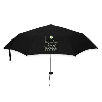 Lettuce Love More Vegan Vegetarian Message - Umbrella (small) - black - Front
