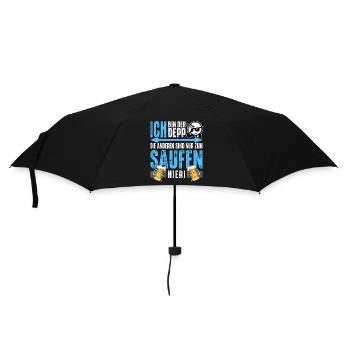Bräutigam T-Shirt Junggesellenabschied Männer JGA - Regenschirm (klein) - Schwarz - Vorne