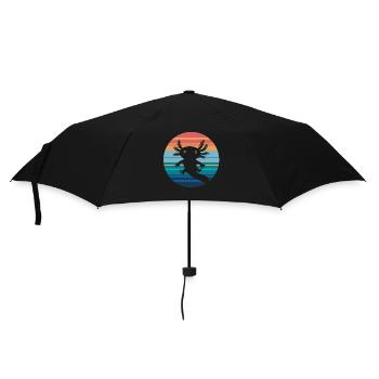 Axolotl Retro Sunset Axolotl Cadeaux Enfants Garçons Filles - Parapluie standard - noir - Devant