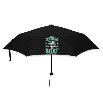 Einige Opas spielen Bingo Echte Opas fahren Boot - Regenschirm (klein) - Schwarz - Vorne