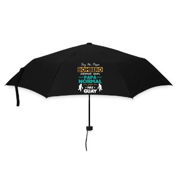 Ich bin Feuerwehrmann Vater / Feuerwehrmann Vater - Regenschirm (klein) - Schwarz - Vorne