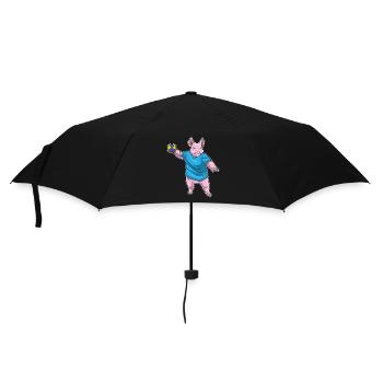 cochon joueur de handball handball - Parapluie standard - noir - Devant