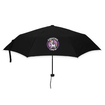 Einhorn crew - Regenschirm (klein) - Schwarz - Vorne