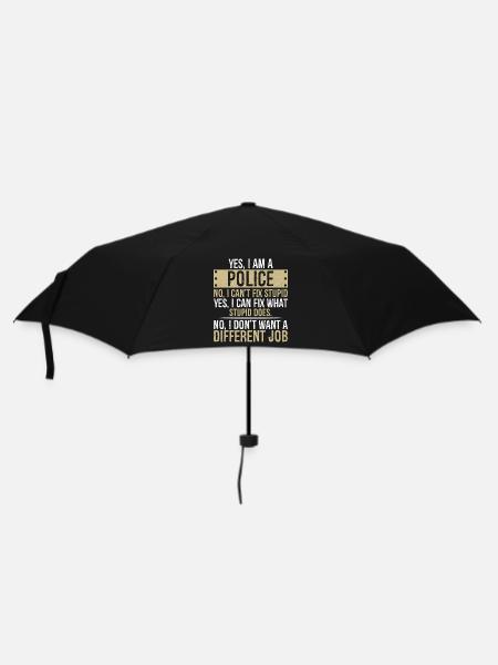 je suis POLICE non je ne peux pas réparer stupide je peux - Parapluie standard - noir
