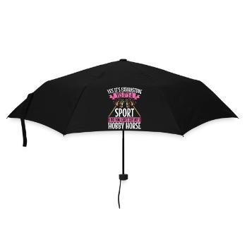 Hobby Horsing Hobby Cheval Cheval Équitation - Parapluie standard - noir - Devant