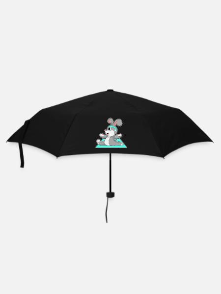 Gymnastique de fitness Yoga avec des lapins - Parapluie standard - noir