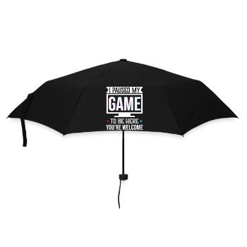paused game3 Zeichenfläche 1 Kopie - Regenschirm (klein) - Schwarz - Vorne