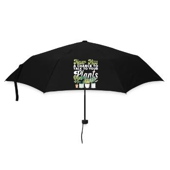 Plant Lover Gardening Never Miss A - Regenschirm (klein) - Schwarz - Vorne