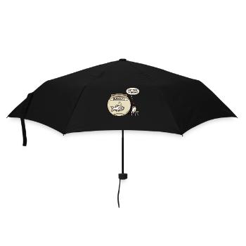 Burnout-Fisch & Frosch-Therapeut - Regenschirm (klein) - Schwarz - Vorne