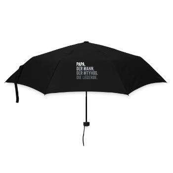 Papa Mann Mythos Legende Vater Vatertag - Regenschirm (klein) - Schwarz - Vorne