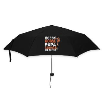 Hobby Horsing Dad Father Hobby Horse Horse Riding - Umbrella (small) - black - Front