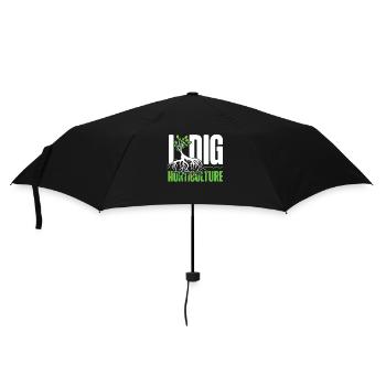 Plant Lover Gardening Pun I Dig - Regenschirm (klein) - Schwarz - Vorne