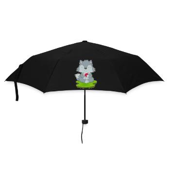 Wolf Poker Pokerkarten - Regenschirm (klein) - Schwarz - Vorne