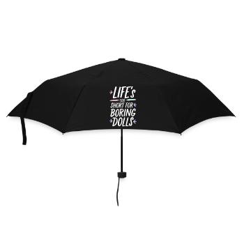 Creepy doll collector - Umbrella (small) - black - Front