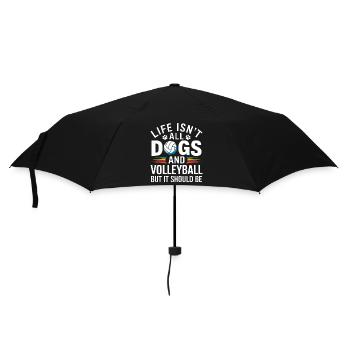 Volley-ball Dire chiens Drôle Cadeau de volley-ball - Parapluie standard - noir - Devant