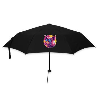 Cochon cool avec lunettes de soleil - Parapluie standard - noir - Devant