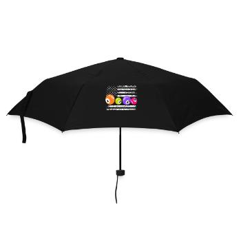 Bingo Spaß mit Amerikanischem Flair - Regenschirm (klein) - Schwarz - Vorne
