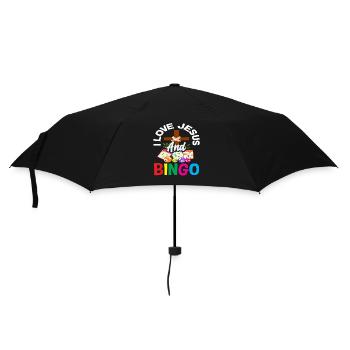 J’aime Jésus et les fans de bingo - Parapluie standard - noir - Devant