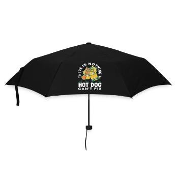 Nothing a hot dog lover can't fix - Umbrella (small) - black - Front
