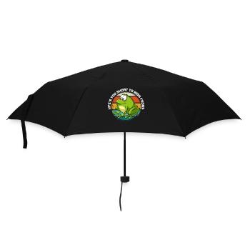Das Leben ist zu kurz, um Frösche zu verpassen - Regenschirm (klein) - Schwarz - Vorne