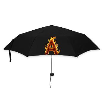 buchstabe a flammen - Regenschirm (klein) - Schwarz - Vorne