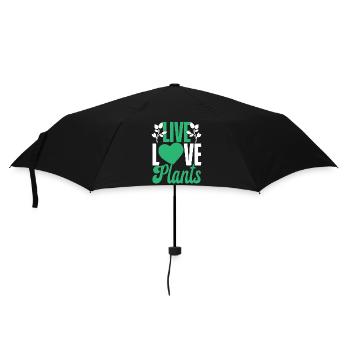 Amateur de plantes jardinier fille vivre - Parapluie standard - noir - Devant