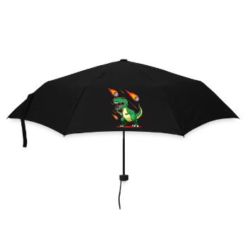 T-Rex Tyrannosaurus Rex Stone Scissors Paper Dino - Umbrella (small) - black - Front